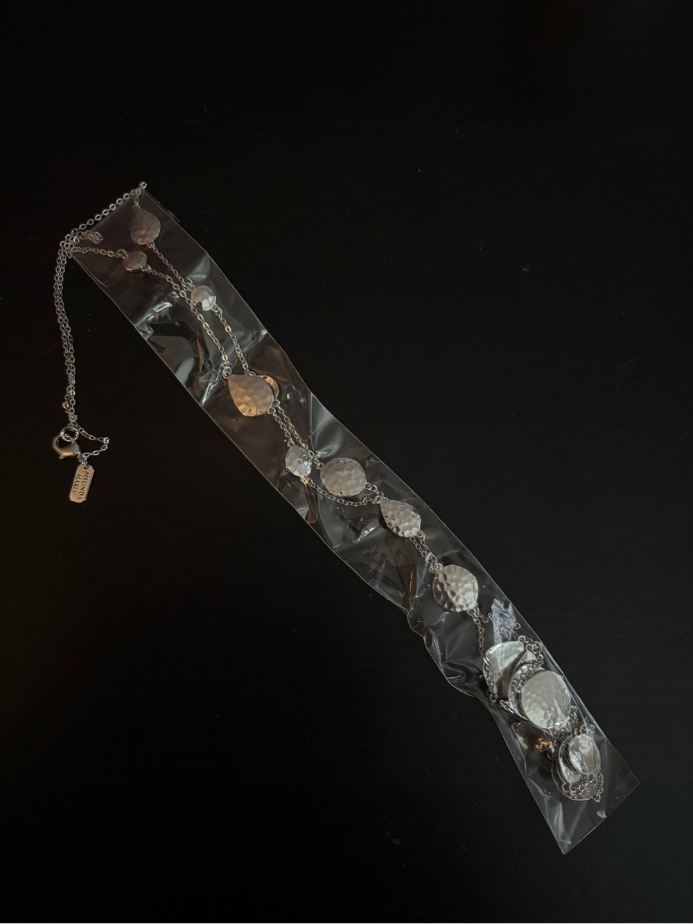 Melinda Maria Hammered Silver Link Necklace